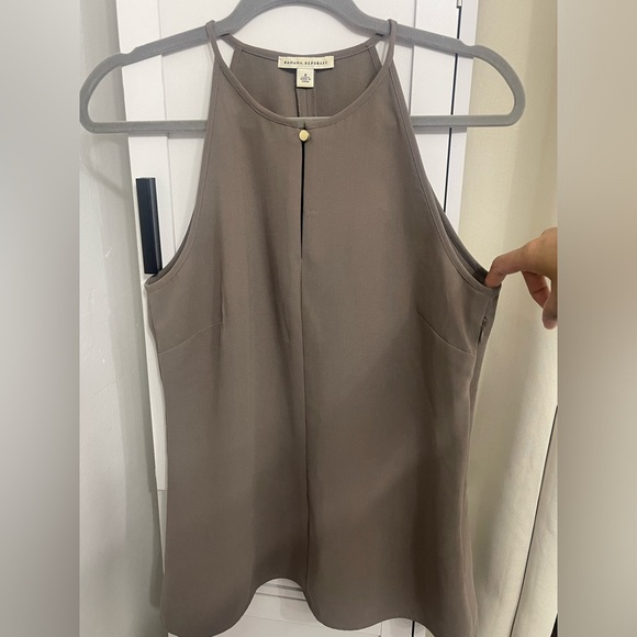Banana Republic Taupe Sleeveless Top, Size 8 - Picture 1 of 3